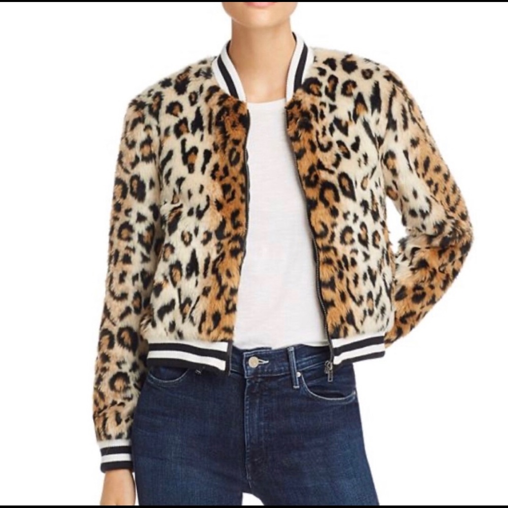 Jack by BB Dakota Leopard Bomber Size Xsmall